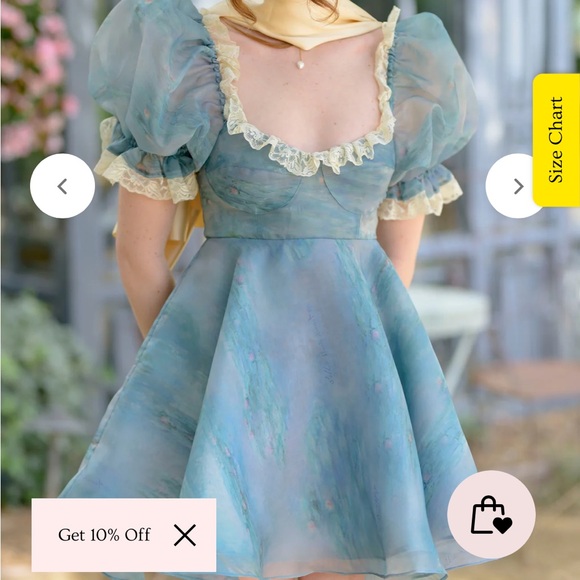 Selkie 2023 Monet Giverny Waterlilies Parliment Dress - Picture 7 of 10